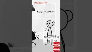 Paying rent in USA be like  (Meme Animation ) #shorts  #rent #relatable #foryou #animation  #funny