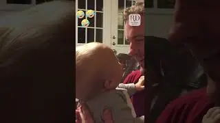 Baby Gets Tickled by Dad's Beard