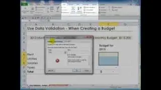 How to Use Data Validation When Creating a Budget