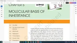 Ch 5 Molecular Basis of Inheritance Class 12th NCERT CBSE Audio Book | NCERT AUDIO BOOK| CBSE