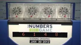 Evening Numbers Game Drawing: Monday, January 30, 2012