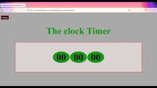 HTML,CSS,JavaScript Clock Timer full working