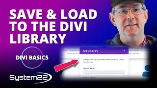 How To Save And Load To The Library With The Divi Theme 👈👍