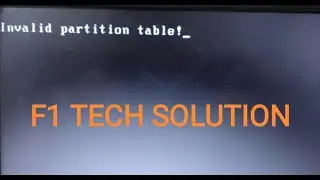 How to Solve invalid Partition Table ! Dell easy step