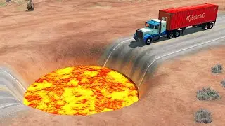 Cars vs Giant Crater #2 - BeamNG.Drive