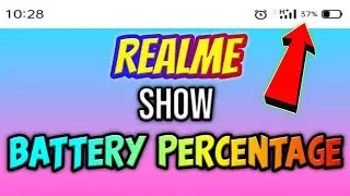 How to show Battery Percentage On Realme Mobile Phones | Realme Battery Percentage Setting