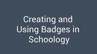 Badges in Schoology