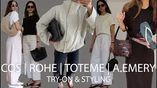 Try-On & Styling New Minimal Pieces | COS, ROHE, TOTEME, A.EMERY + More