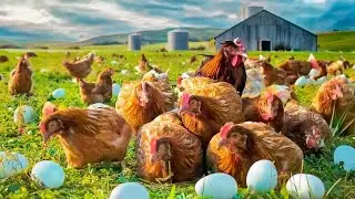 You Won't Believe Egg Production in Free Range Chicken Farm - Chicken Meat Processing Factory