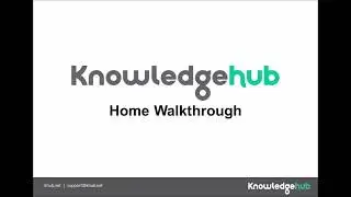 The new Home page on Knowledge Hub