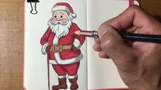 Draw with me - Christmas Day Drawing | Step by step
