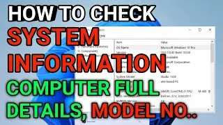 How to check your system information | Congratulations | details & model