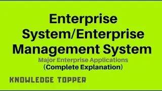 Enterprise System | Enterprise Resource Planning System | Enterprise Management System (Urdu/Hindi)