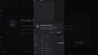 Change Project Frame Rate? What to Do When Prompt Appears After Dragging a Clip in DaVinci Resolve