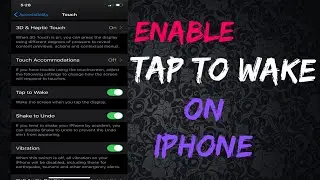 Enable 'Tap to Wake' on iPhone | iOS 13.4.1