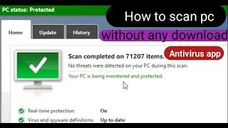 how to scan your pc without download any anti virus app (apne system ko kaise scan kre without app)