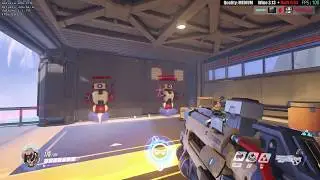 Wine Esync 3.13 + DxVk 0.64 - Overwatch MEDIUM Quality - Practice Range - Linux - Nvenc