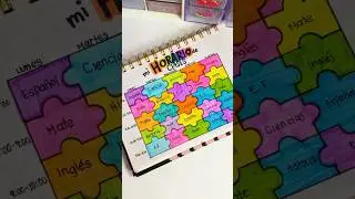 Idea de horario escolar #horarioescolar #apuntesbonitos #plumones #ideas #tareasbonitas