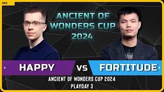 WC3 - [UD] Happy vs Fortitude [HU] - Playday 3 - Ancient of Wonders Cup 2024