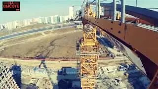 How to build a Liebherr tower crane. Tower crane assembly.