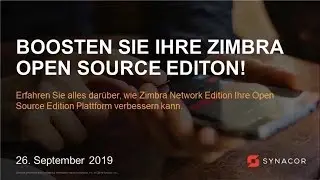 [Webinar] Boosten Sie Ihre Zimbra Open Source Edition