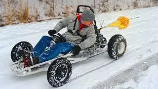 STRANDED IN THE SNOW AFTER BREAKING MY GOKART