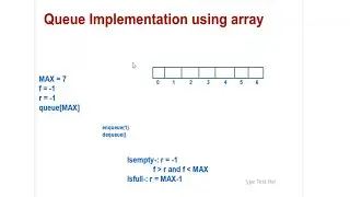 Implementation of Queue using array | Data Structure