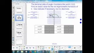 Lesson 2-04, Part III: Finding Trig Values Using Coordinates