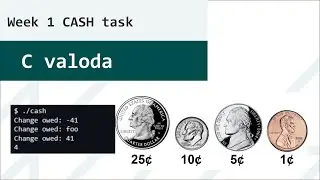 CS50 - 1 week problem set CASH solution