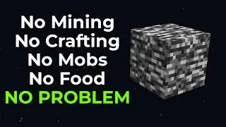 I Beat Minecraft From A Single Block of Bedrock...