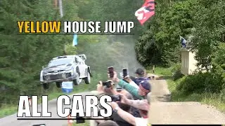 WRC Rally Finland 2024 SS13 Ouninpohja Yellow House Jump (ALL CARS)