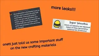 Leaks on the new crafting materials in BSS! (purple potions and super smoothies)