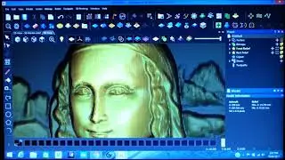 196  ArtCAM (Carveco)  grayscale image to HD 3D relief the mona Lisa