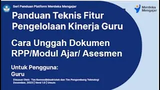 CARA UNGGAH DOKUMEN RPP/MODUL AJAR/ASESMEN DI PMM