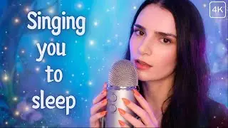 ASMR 🧜🏻‍♀️ SINGING You to SLEEP + Triggers 😴 Mic Scratching , Massage , Humming , Brushing & More 4K