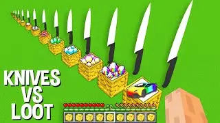 What is INSIDE these LOOT BOXES In Minecraft ? 1000 KNIVES  !