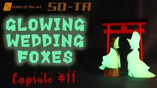 Cool mystical glowing foxes!