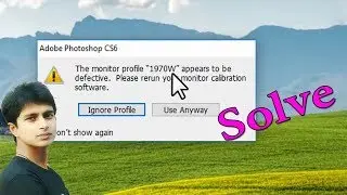 Solve PC Error Monitor Profile 1970W Appear In any Software Like Photoshop cs6 in Hindi