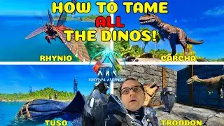 How to tame ALL the dinos and TIPS on The Island - Ark Survival Ascended