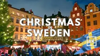 Christmas In Sweden: Gamla Stan Christmas Market Stockholm, Sweden 4K