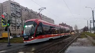 С Ст.м "Озерки" до Пр. Луначарского на 100 трамвае по Изменённому маршруту