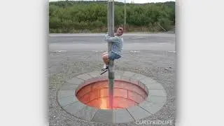 3D Fire Pit Perspective Illusion