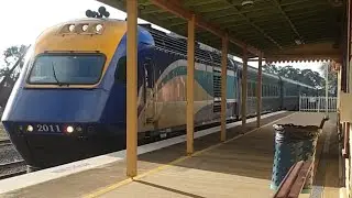 Train Sound effects, Train Stop sound with Squeaky Brakes, Train Horn Sound, then leaving with Video