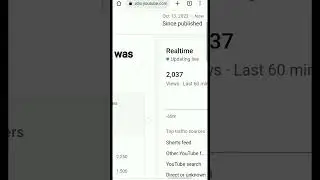 Realtime views in youtube studio updating 😱