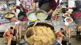 Tereyağı nasıl yapılır Yağlı helva tarifi Yeni inek Emin baba inek sütü sağıyor
