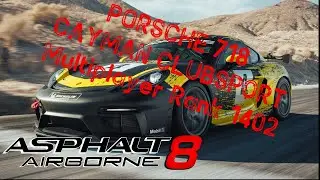 Asphalt 8, Porsche 718 Cayman Clubsport, Multiplayer test rank 1402