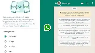 Set default Message timer for One Person WhatsApp