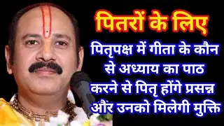 पितरों के लिए पितृपक्ष में गीता के कौन से अध्याय का पाठ करनेसे पितृ होंगे प्रसन्न,उनको मिलेगी मुक्ति