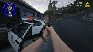 [NO COMMENTARY] 4K GTA V LSPDFR - KNIFE ATTACK, ATTEMTED BURGLARY & ARREST WARRENT!
