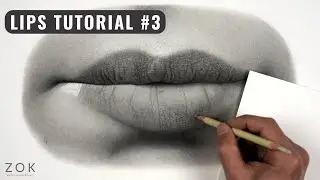 Drawing Hyperrealistic Lips - Real-Time Tutorial #3